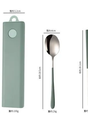 不锈钢韩式餐具二件套（勺子筷子套装）