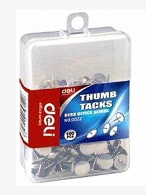 得力0022 图钉 （100枚/卡）