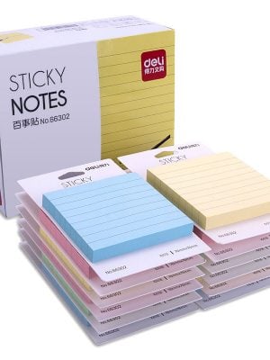 得力66302带横线记事贴/备忘留言纸 - 6本装