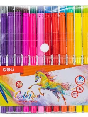 得力-C10023 水彩笔 (24 色)