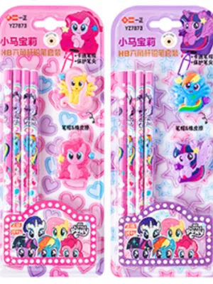 小马宝莉形象 YZ7873 HB六角杆铅笔套装 款式随机