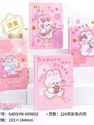 64k精致彩页手账本 64dsym-699602-03 高颜值学生笔记本 款式随机