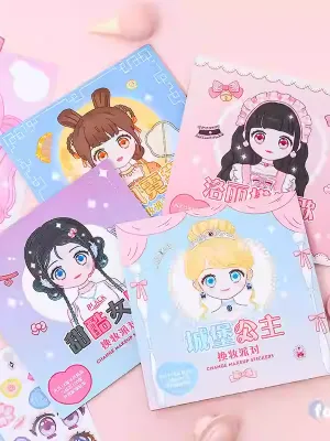 公主换妆派对贴纸书 2117A/2117B/2117C/2117D 款式随机